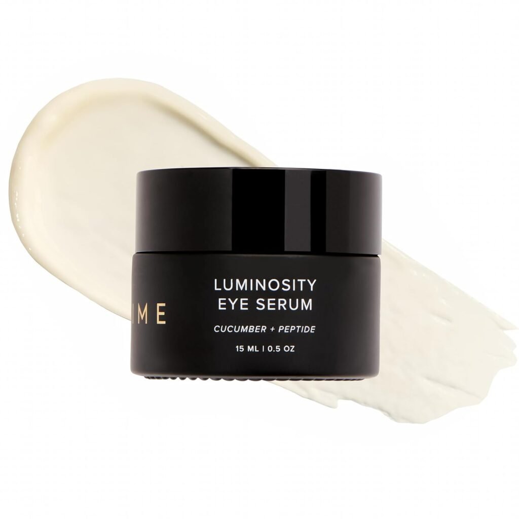 Dime Beauty Luminosity Eye Serum - Caffeine Eye Cream for Dark Circles and Puffiness with Vitamin C, Peptides and Goji Berry, Brightening De-Puffing...